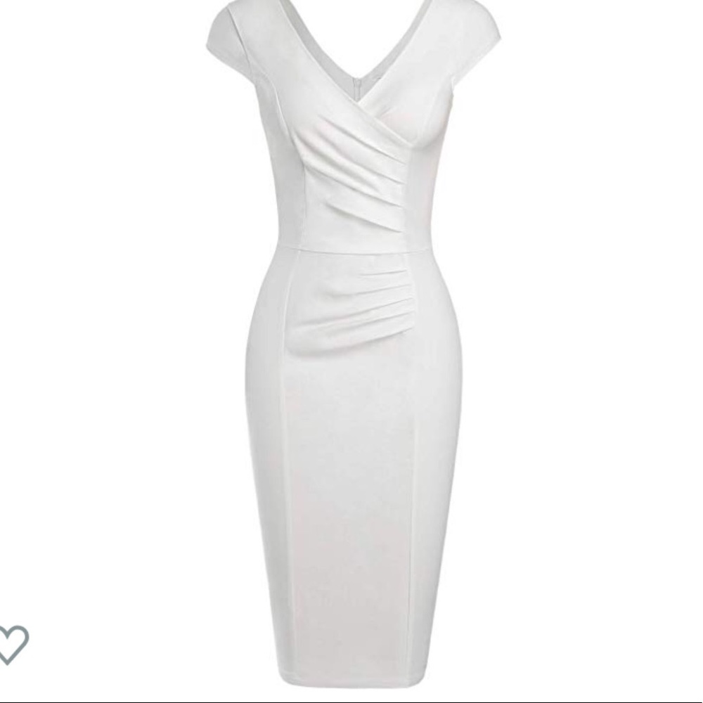 White midi dress
